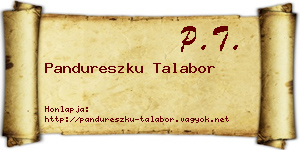 Pandureszku Talabor névjegykártya